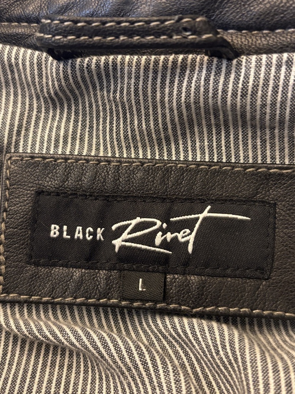 Black Rivet Black Moto-Style Men’s Large Jacket - Picture 7 of 10